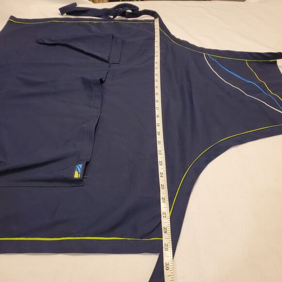 RARE Alaska Airline By Luly Yang Apron Navy Blue Embroidered Unisex OSFA EUC - Picture 4 of 7